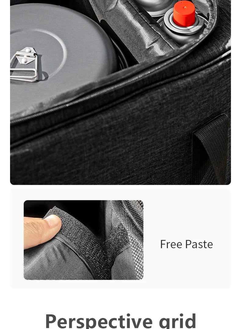 BISINNA Outdoor Camping Bag 26L Folding Gas Tank Storage Bag Picnic Cookwre Container Camp Supplies Adjustable Partition