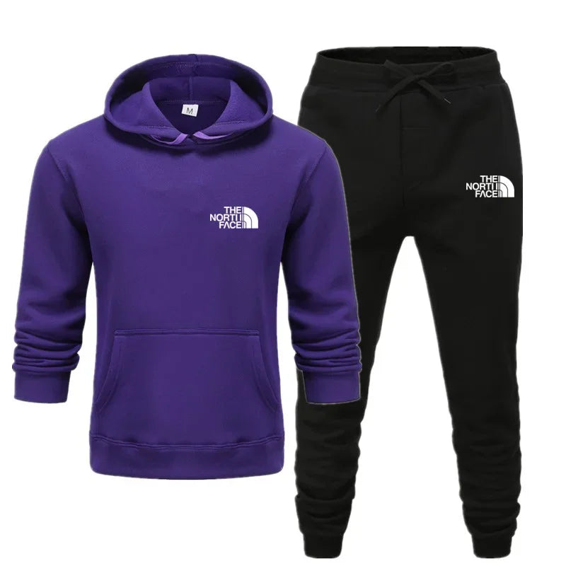 2025 Autumn New print Men's Women Fashion Casual Tracksuits Outdoor Fitness Jogging Hooded Sets Sports Luxury Hoodie+