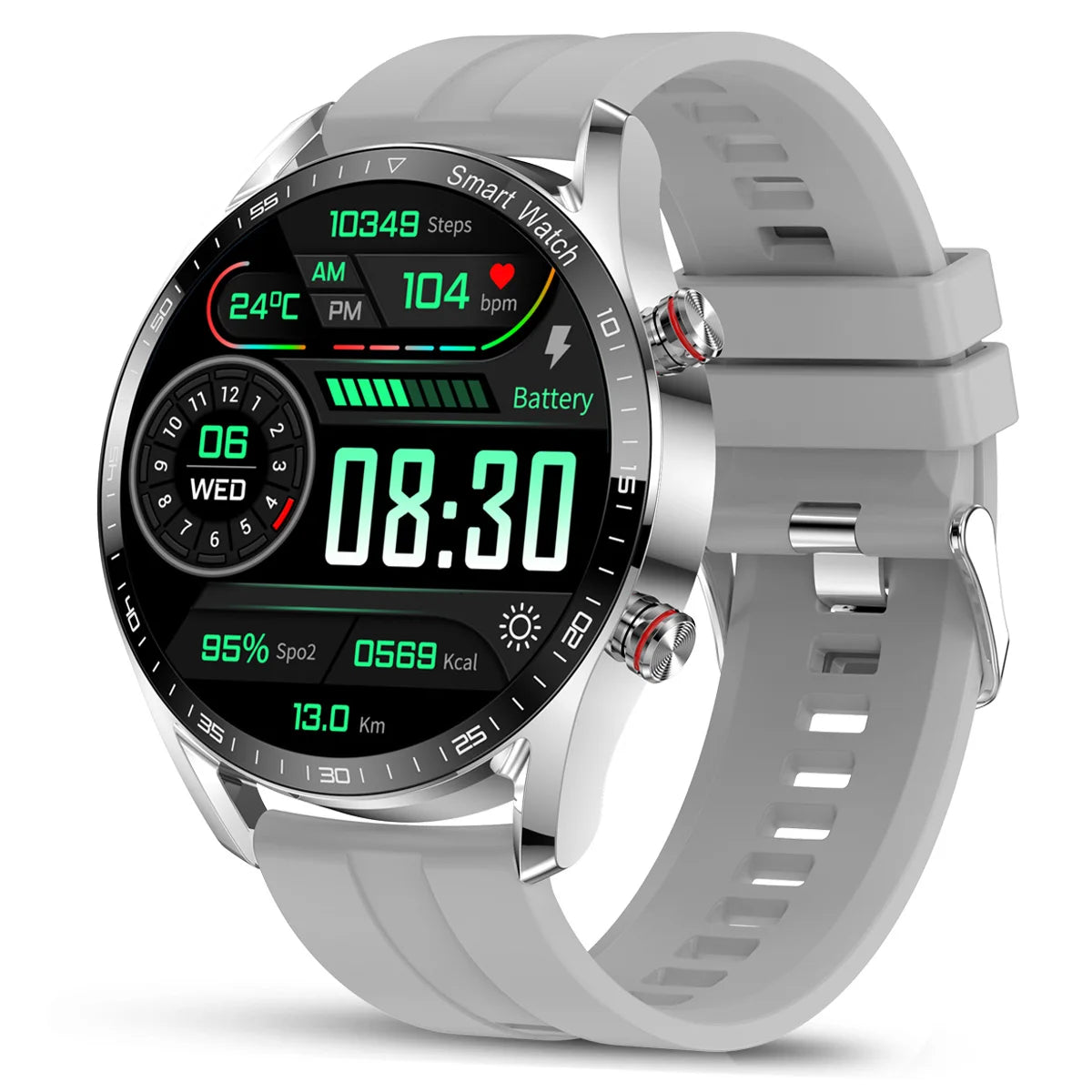 ChiBear New 1.53inch Bluetooth Call Smart Watch Men Multi-Sport Mode Heart Rate Health Monitoring Waterproof Business Smartwatch