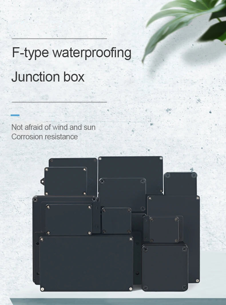 ABS Waterproof Box Housing Electronic Safe Case Plastic Boxes Black Wire Junction Box Plastic Organizer IP67 Waterproof Enclosur