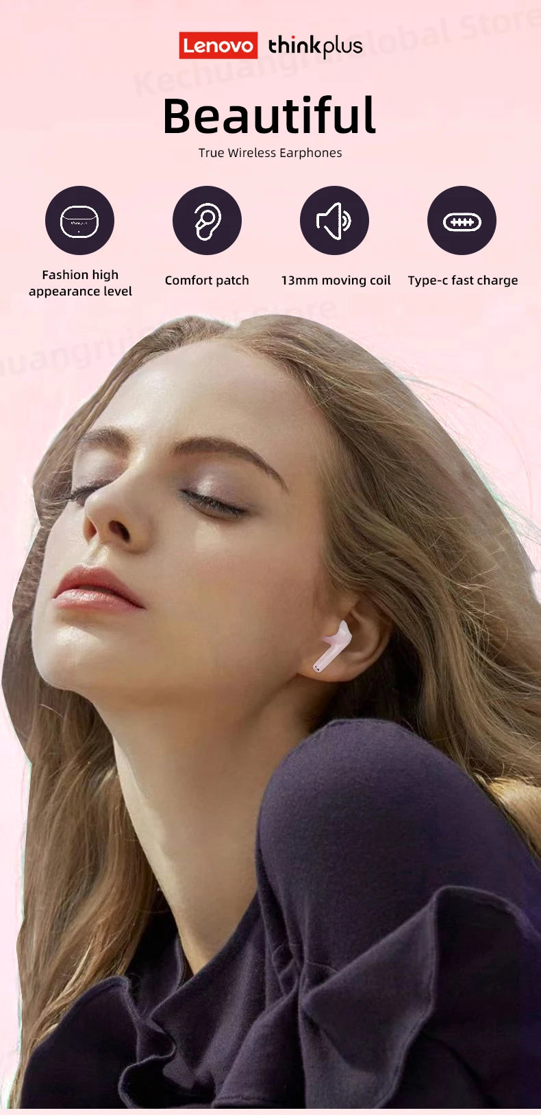 10pcs Lenovo LP3 Pro Wholesale 2pcs Original lp3pro Wireless Bluetooth Headphones HiFi Stereo Earbuds Noise Reduction With Mic