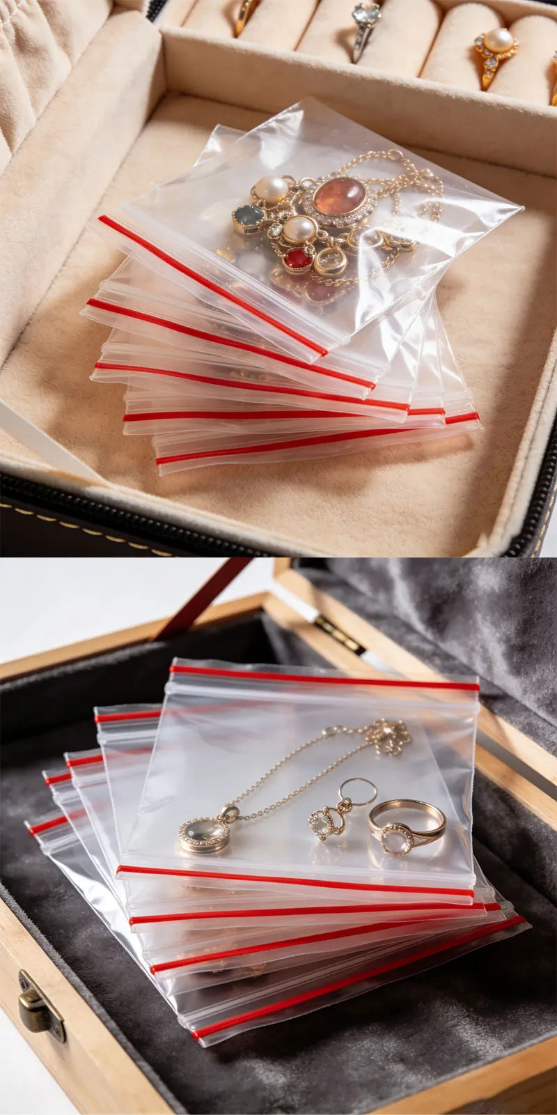 Wholesale Plastic Transparent Ziplock Bags Clear Resealable Waterproof Food Storage Bags Small Jewelry Zip Seal Packaging Bags