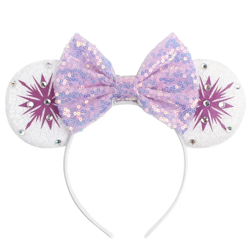 Disney Mickey Mouse Hairbands Frozen Ear Headband for Adults Anna Elsa Snowman Olaf Headwear Women Kids Girls Hair Accessories