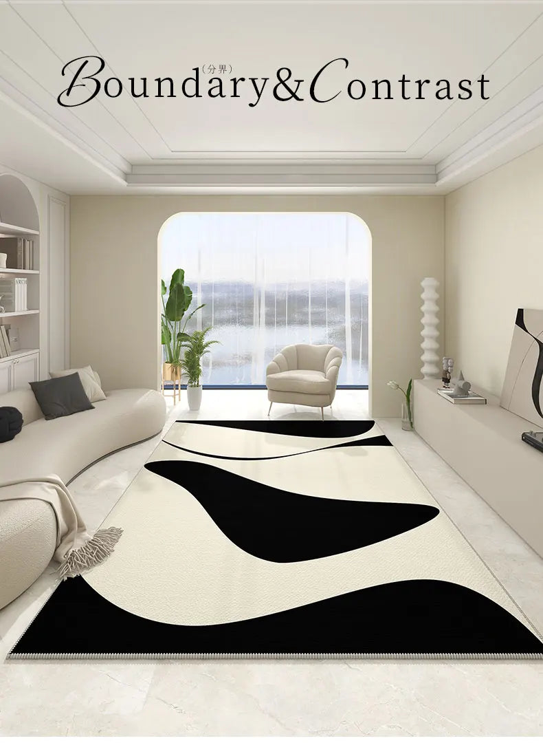 Light Luxury Living Room Decoration Plush Rug Cream Style Rugs for Bedroom Home Fluffy Soft Mat Cloakroom Large Area Carpet