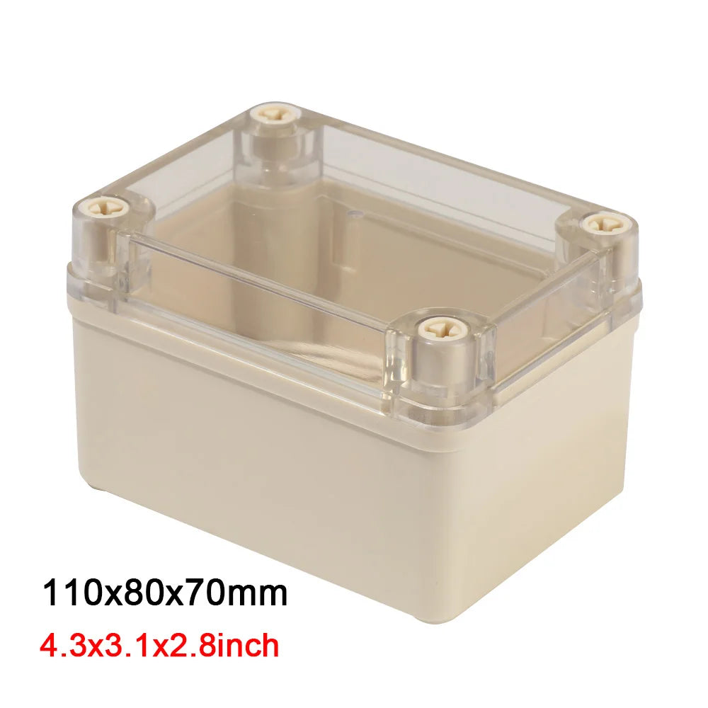 White Waterproof Enclosure Plastic Junction Box Electronic Transparent Cover Instrument Housing Case Electrical Project Boxes