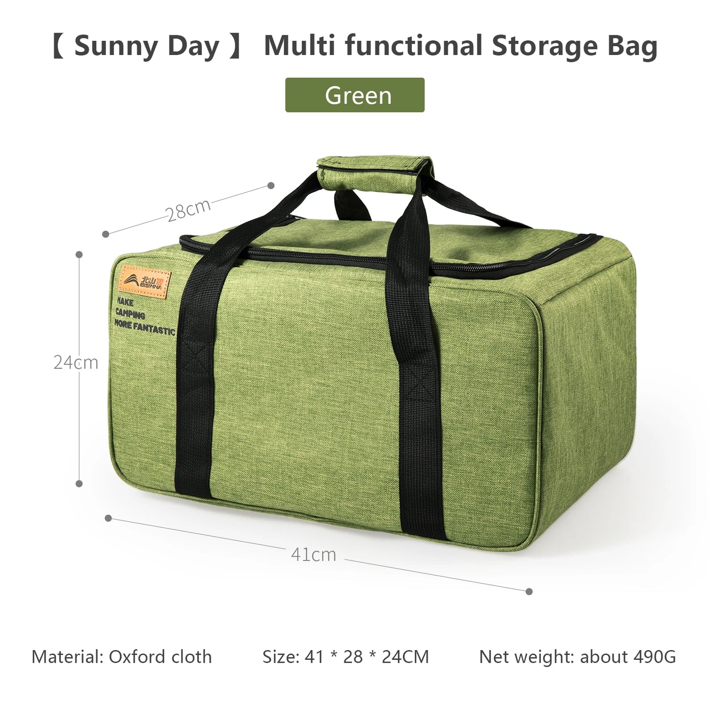 BISINNA Outdoor Camping Bag 26L Folding Gas Tank Storage Bag Picnic Cookwre Container Camp Supplies Adjustable Partition