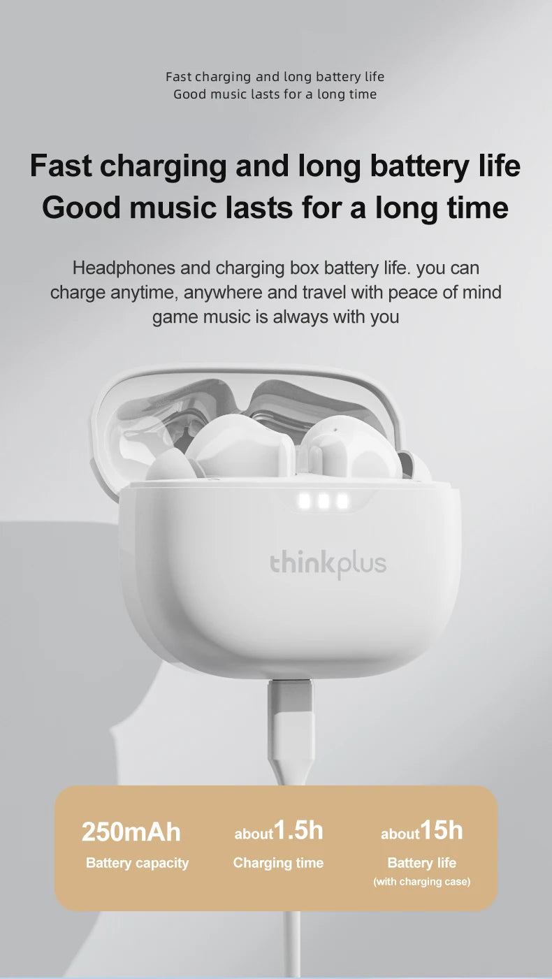 10pcs Lenovo LP3 Pro Wholesale 2pcs Original lp3pro Wireless Bluetooth Headphones HiFi Stereo Earbuds Noise Reduction With Mic