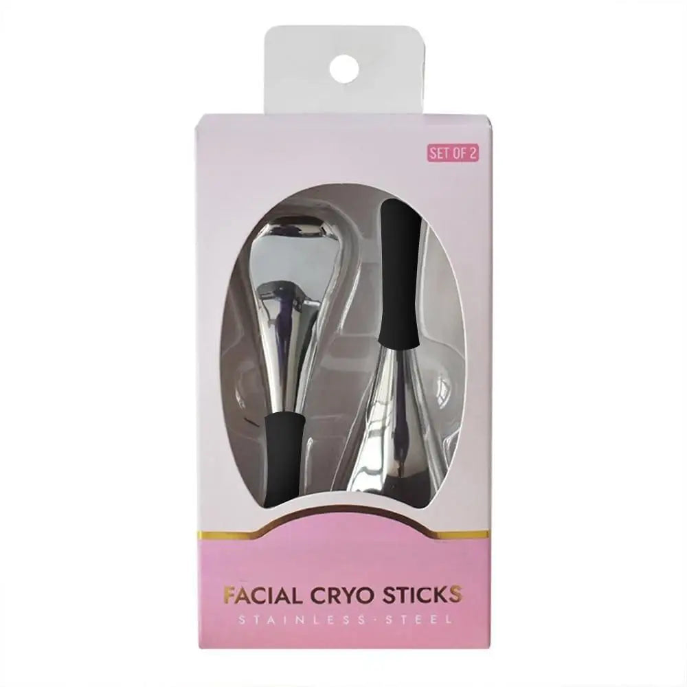 Ice Globes for Face Eyes Stainless Steel Cryo Sticks for Beauty Routines Facial Cold Roller Cooling Globes for Puffiness Wrinkle