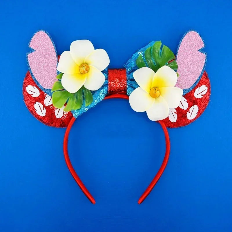 Disney Mickey Mouse Hairbands Frozen Ear Headband for Adults Anna Elsa Snowman Olaf Headwear Women Kids Girls Hair Accessories