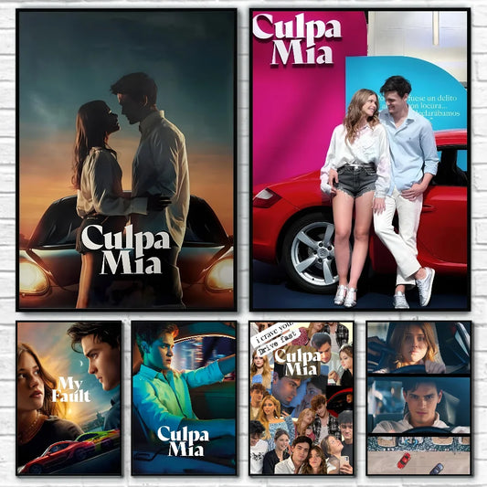 My Fault Culpa Mia 2023 Movie Poster Self-adhesive Art Waterproof Paper Sticker Coffee House Bar Room Wall Decor