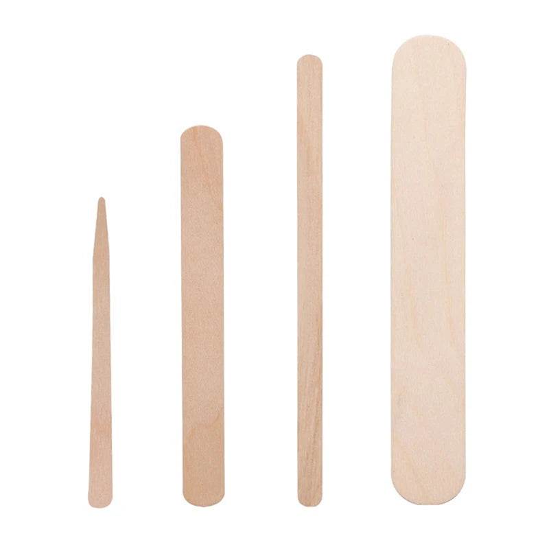 100PCS Disposable Wooden Hair Removal Sticks for Women Depilation Spatula Waxing Tool for Face Eyebrows Beauty Care