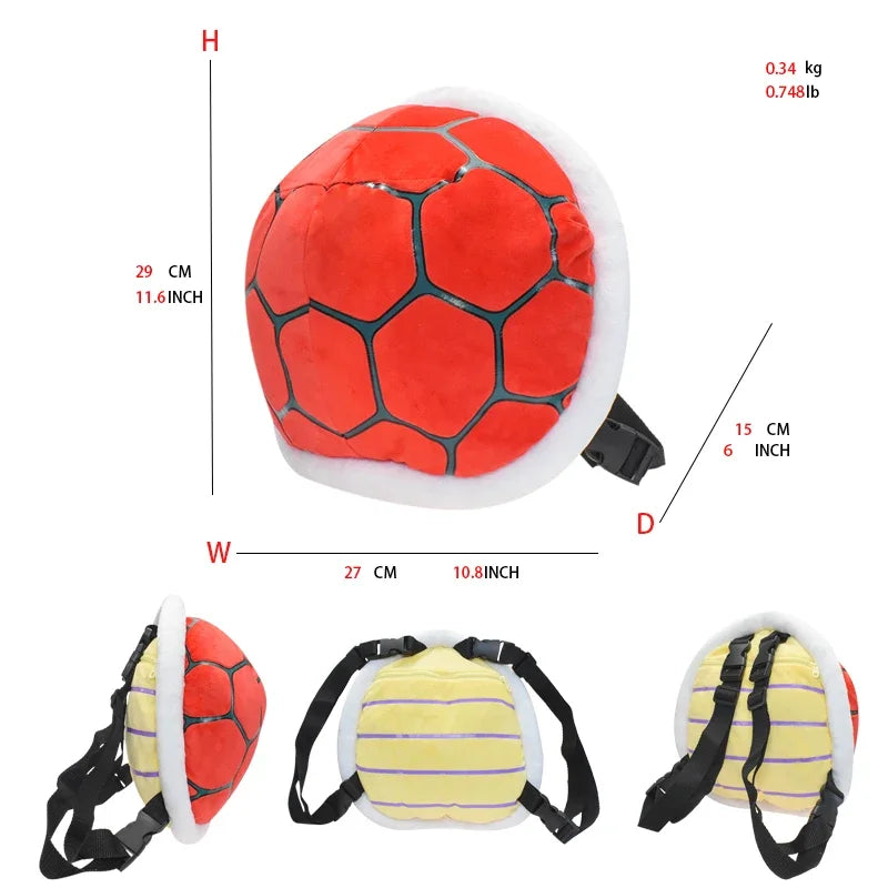 9 Styles Super Mario Plush Backpack Koopa Troopa Bowser Lemmy Yoshi Turtle Shell Stuffed Plushie Toys Cartoon Peluche Dolls Bag