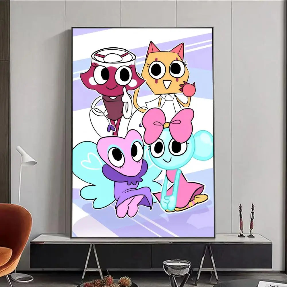 Game D-Dandys World Poster Premium Aesthetic Waterproof Wall Art Sticker for Living Room Or Home Decoration HD Prints Gift
