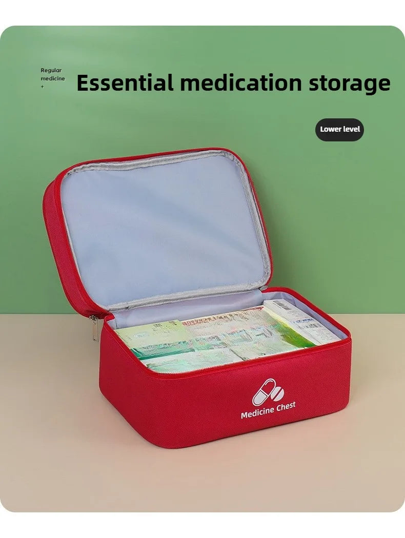 Outdoor Portable Medicine Storage Bag Home First Aid Bag Medicine Box Emergency Bag Epidemic Prevention Bag School Health Bag