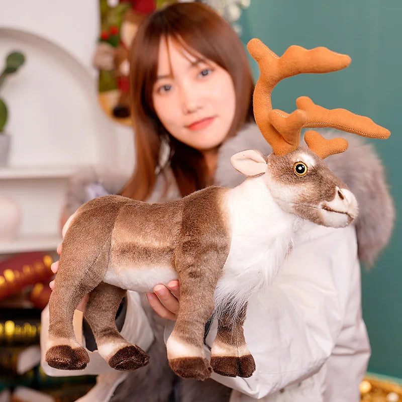 Simulation Reindeer Plush Toy Christmas Deer Plushies Doll Xmas Elk Soft Toys Merry Christmas New Year Decor Best Gifts for Kids