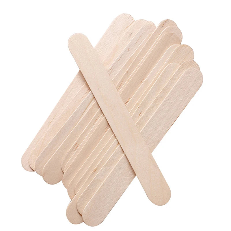 100PCS Disposable Wooden Hair Removal Sticks for Women Depilation Spatula Waxing Tool for Face Eyebrows Beauty Care