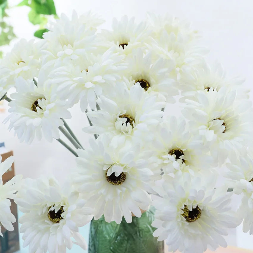 1piece 55cm Artificial Gerbera Flower Branch Wedding Garden Decoration Fake Silk Sunflower Party Home Decoration Accessories