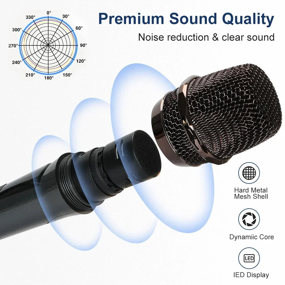 Handheld Microphone 2.4G Wireless Microphone Rechargeable Microphone Multi-Microphone Kits For Karaoke Live Party Show Meeting