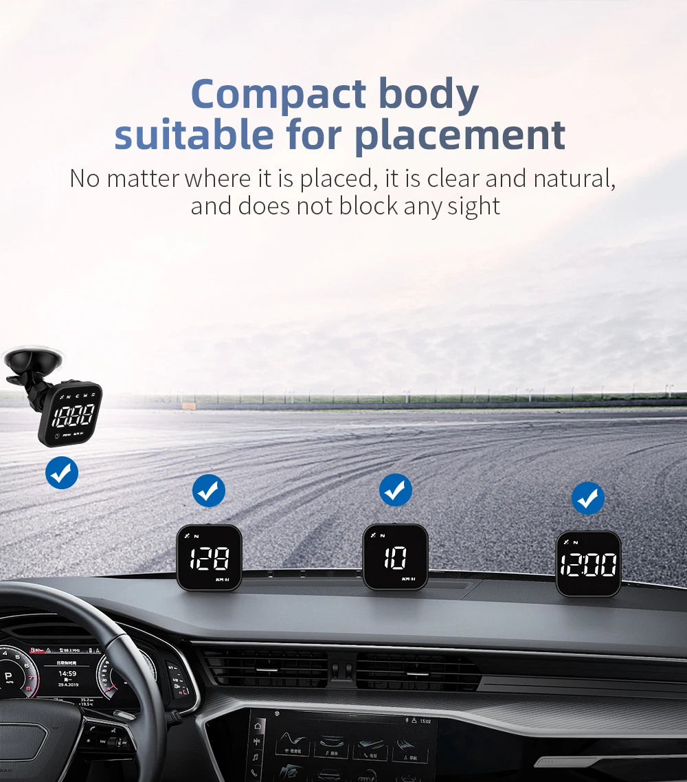 G4S GPS Smart Gauge Head Up Display For HUD Auto Computer Speedometer Display KMH MPH Time Compass Car Electronics For All Car