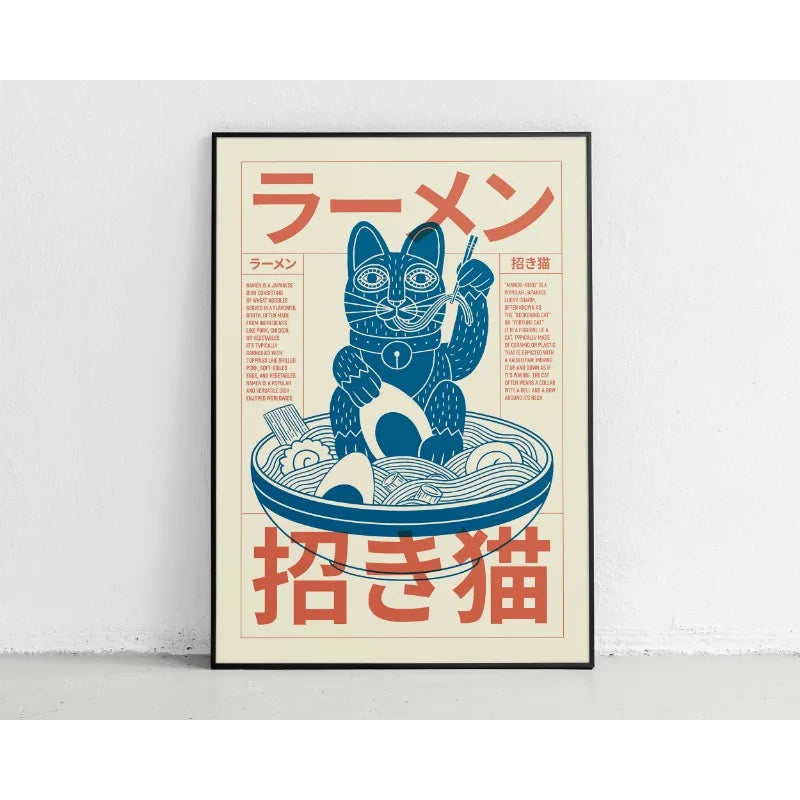 Japanese Contemporary Tokyo Artworks Poster Big Sunrise Waves Mount Fuji Monster Canvas Painting Wall Art Living Room Home Decor