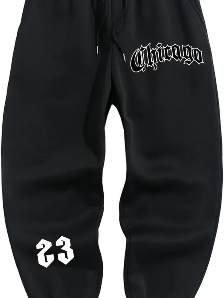 Spring and Summer Daily Commuter Sweatpants Running Sports Pants New Men's Fashionable Dragon Print Loose Trousers S-3XL