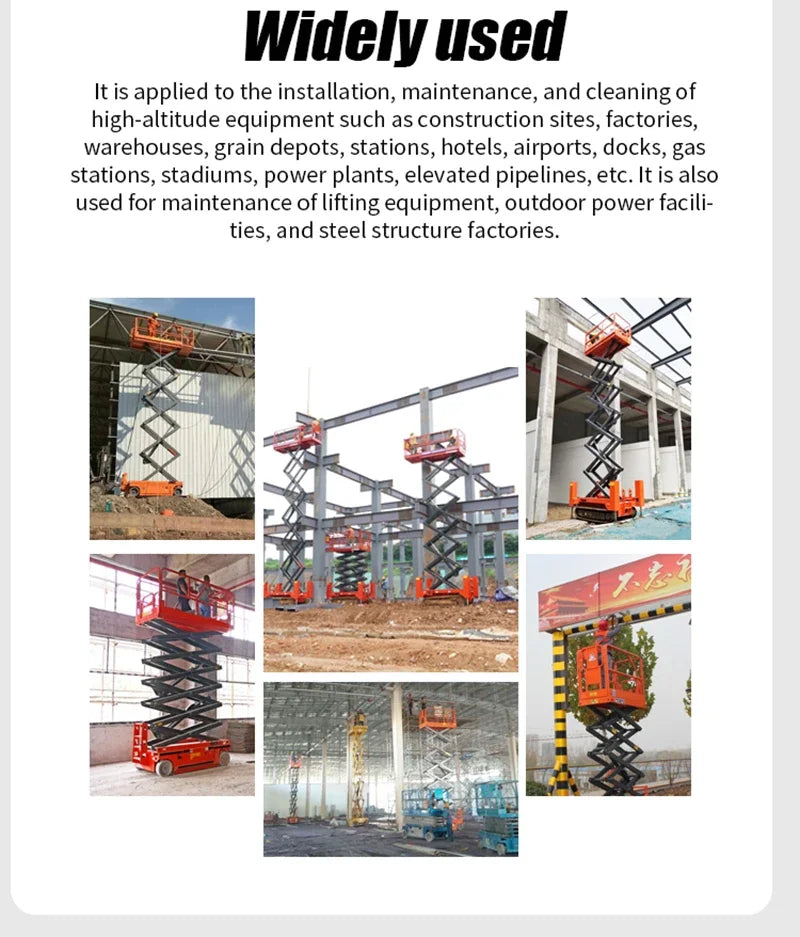 4m 6m 8m 15m Working Height Scissor Lift Plataforma Elevadora Light Weight Aerial Work Platform Scaffolding Manufacturer
