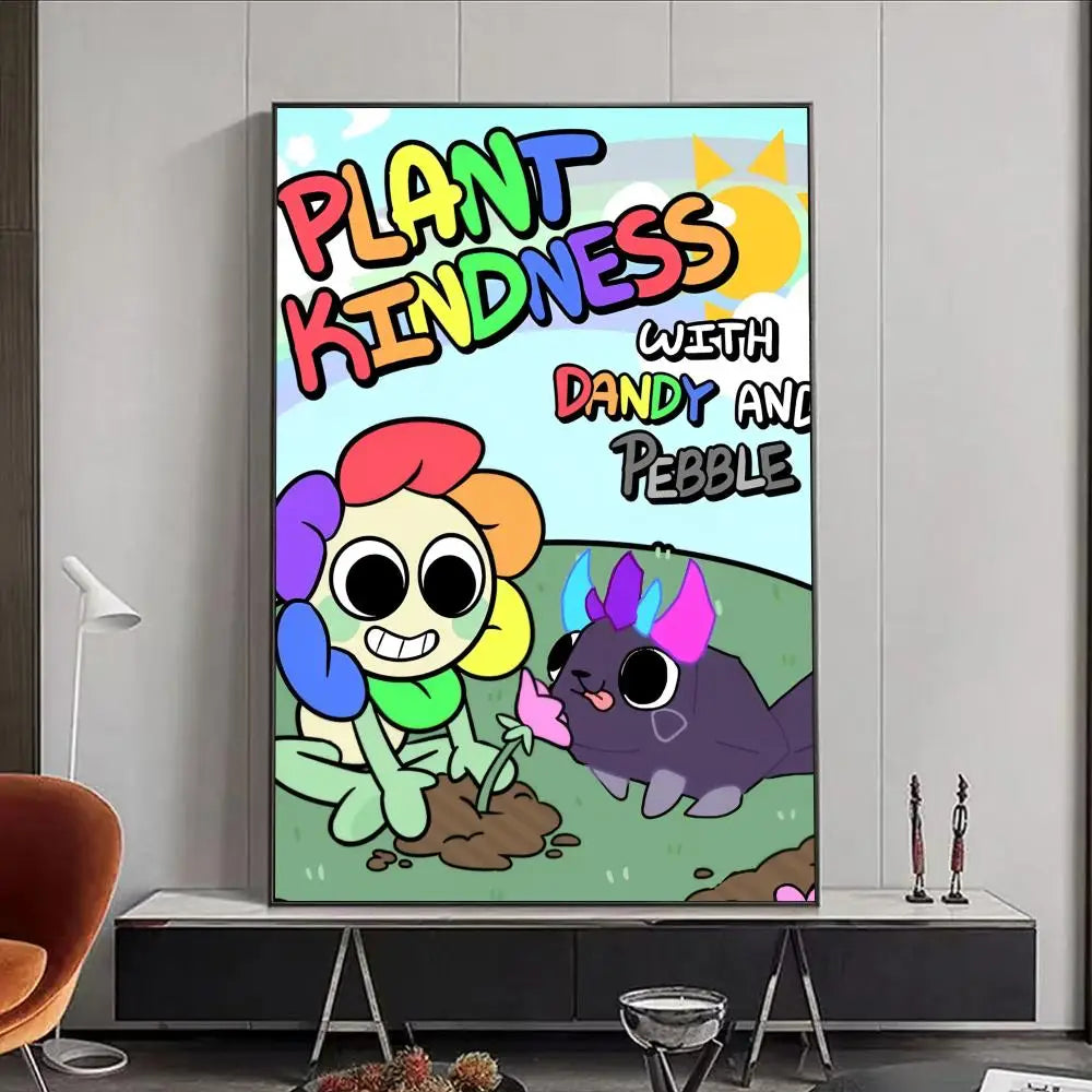Game D-Dandys World Poster Premium Aesthetic Waterproof Wall Art Sticker for Living Room Or Home Decoration HD Prints Gift