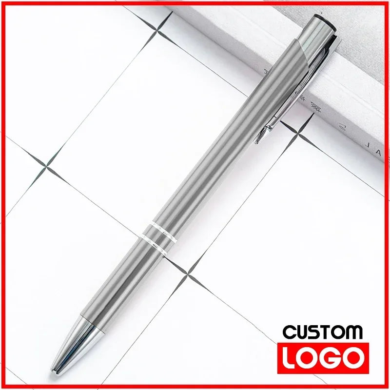 50pcs/lot Hot Sell Custom Ballpoint Pen Metal Pen Support Custom Logo Advertising Wholesale Personalized Pen Gift Engraved Name