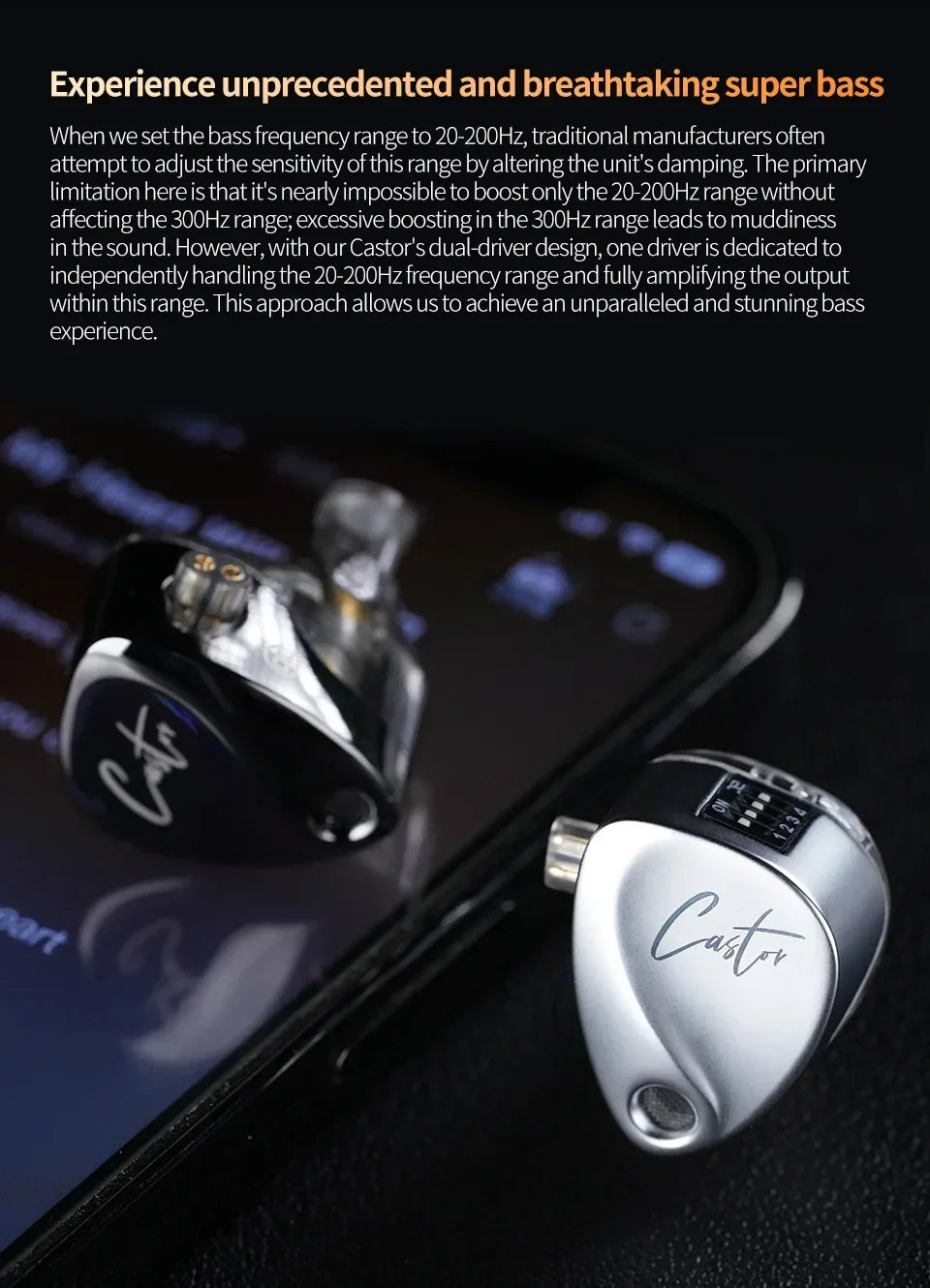 KZ Castor Wired Earbuds Improved Bass HiFi Earphone 2 Dynamic High-end Tunable Balanced Armature In-ear Headphone Music Headset