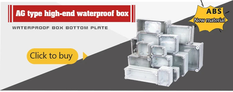 ABS Waterproof Box Housing Electronic Safe Case Plastic Boxes Black Wire Junction Box Plastic Organizer IP67 Waterproof Enclosur