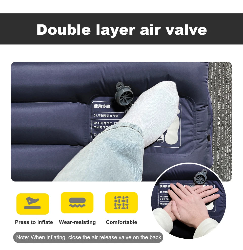 Outdoor Thicken Camping Mattress Ultralight Self-inflating Air Mattress Built-in Inflator Pump For Travel Hiking Fishing