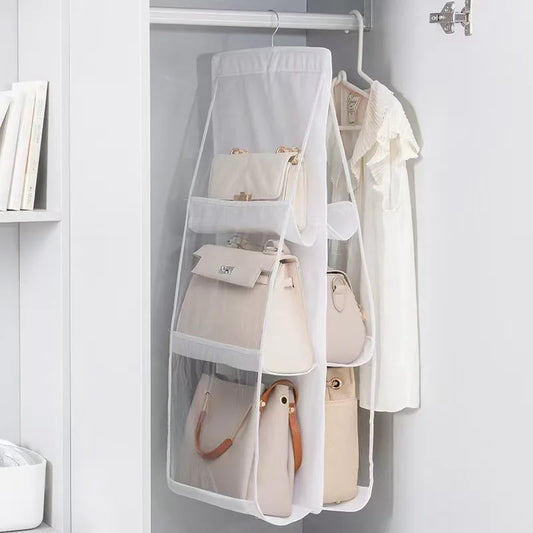 1Pcs Hanging Type Storage Bags For Bag Organizer 3/4Layer Eco-Friendly Dust-Proof Transparent Bag Organizer Storage Container