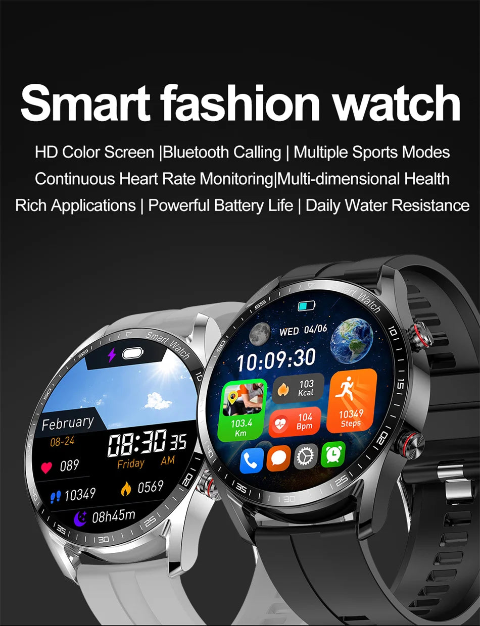 ChiBear New 1.53inch Bluetooth Call Smart Watch Men Multi-Sport Mode Heart Rate Health Monitoring Waterproof Business Smartwatch