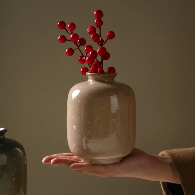 Ceramic Vase For Flower Decorative Vase For Table Ceramics & Pottery Flower Bottle 13.5CM High Living Room Accessories