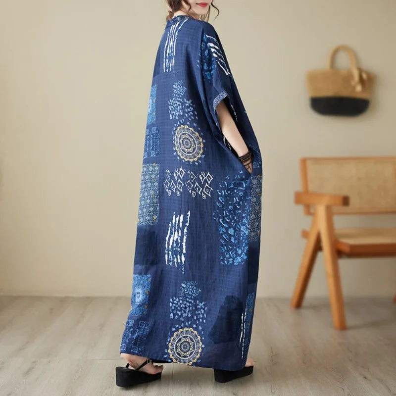 Summer Dress for Women Clothing Streetwear Ethnic Style Bohemian Beach Vintage Clothes Casual Fashion Harajuku Loose Streetwear