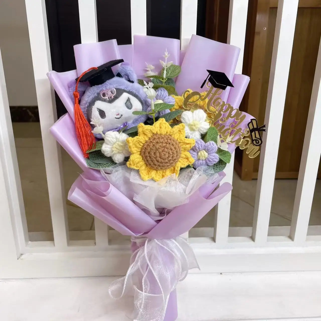 Cartoon Anime Series Hellokitty Kulomi Plush Toys Creative Graduation Bouquet Children's Day Birthday Graduation Gifts For Kids