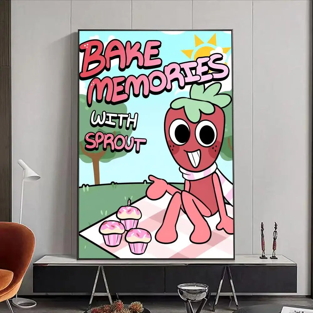 Game D-Dandys World Poster Premium Aesthetic Waterproof Wall Art Sticker for Living Room Or Home Decoration HD Prints Gift