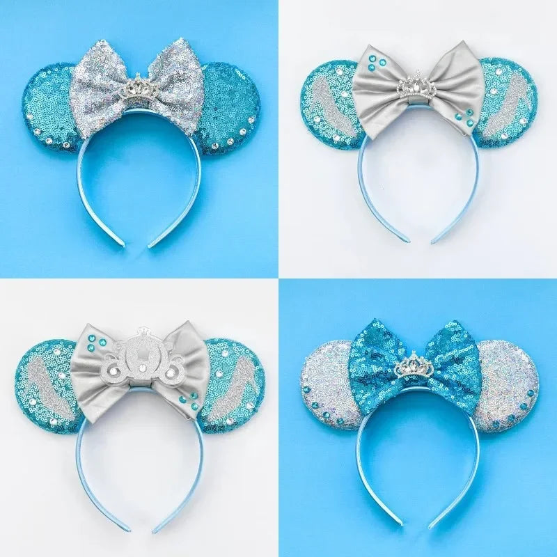 Disney Mickey Mouse Hairbands Frozen Ear Headband for Adults Anna Elsa Snowman Olaf Headwear Women Kids Girls Hair Accessories