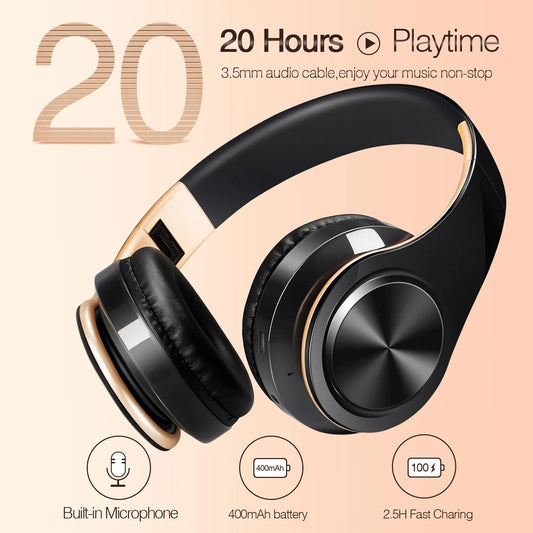 Men Gift  Wireless Headphones Bluetooth Earphone Stereo Headset Game with Build-in MIC with Universal for Android and iOS