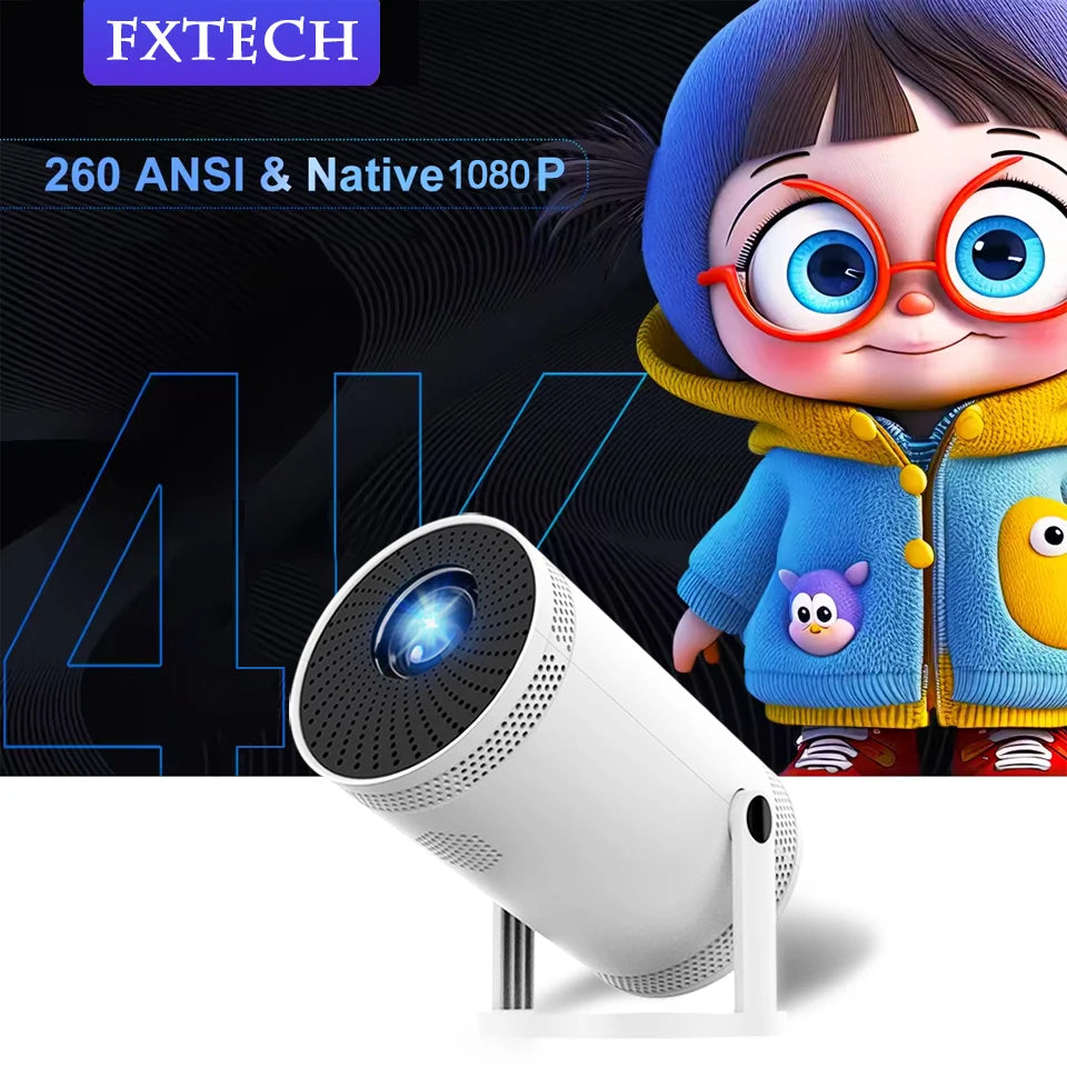 New Projector 4K Wifi6 290ANSI Cinema Outdoor Portable Projetors ﻿BT5.4 1080P 1280*720P Home Cinema Outdoor Projetor