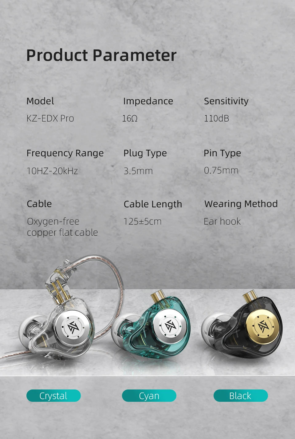 KZ EDX PRO Earphone 10mm Dual Magnetic Circuit Dynamic Drive HIFI Bass Earbud Sport Noise Cancelling Headset ZSN PRO ZSTX ZEX PR