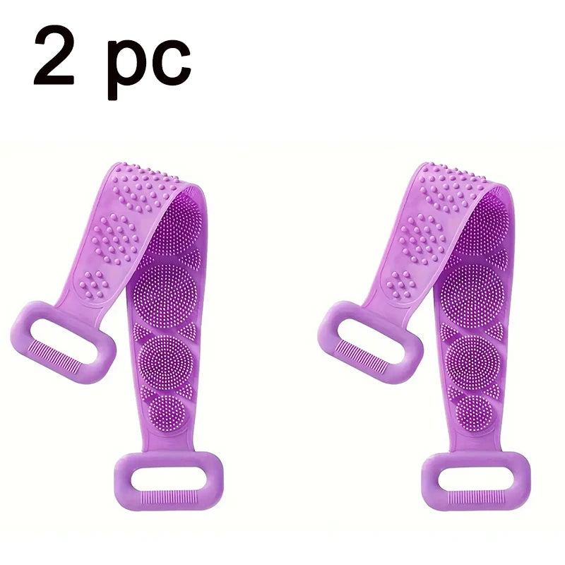Body Silicone Brush Scrub Body Exfoliating Sponge Brush Bathroom Shower Back Brush Bath Scrub Clean Tool Stain Removal Bath Belt