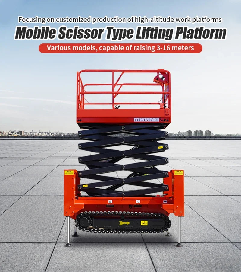 4m 6m 8m 15m Working Height Scissor Lift Plataforma Elevadora Light Weight Aerial Work Platform Scaffolding Manufacturer