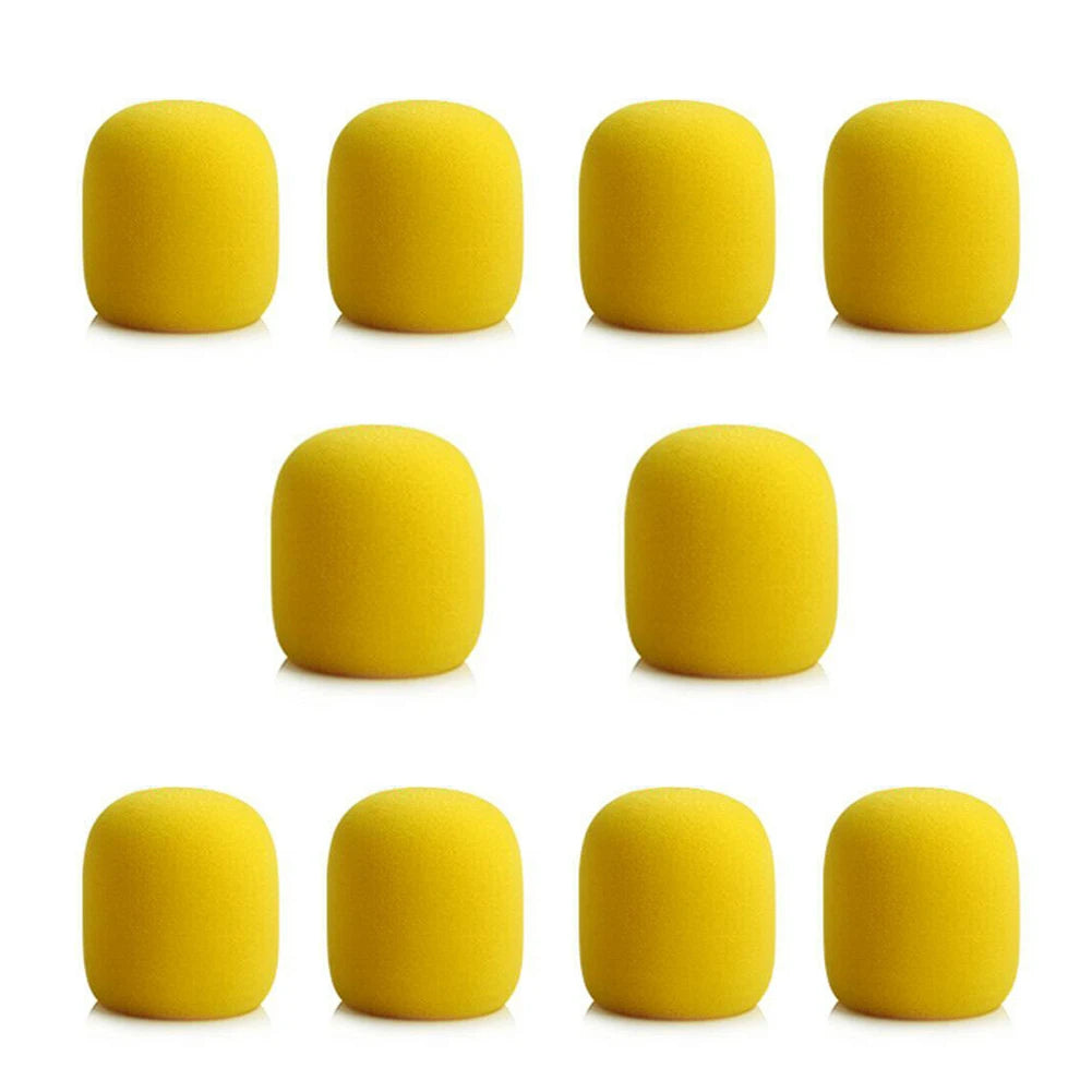 10Pcs Black Mic Protector Replacement KTV DJ Microphone Foam Covers Windscreen Windshield Sponge Covers Microphone Cover
