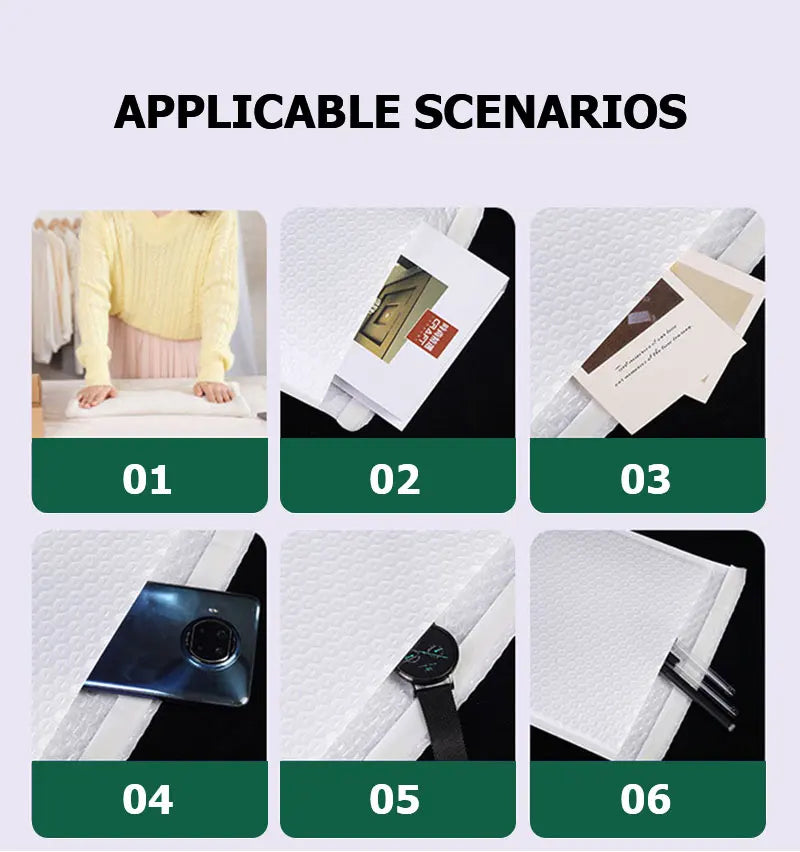 50pcs Film Waterproof Bubble Bag Packaging Express Bag White Foam Self Seal Packing Bag Shipping Bag Thickened Envelope Bags