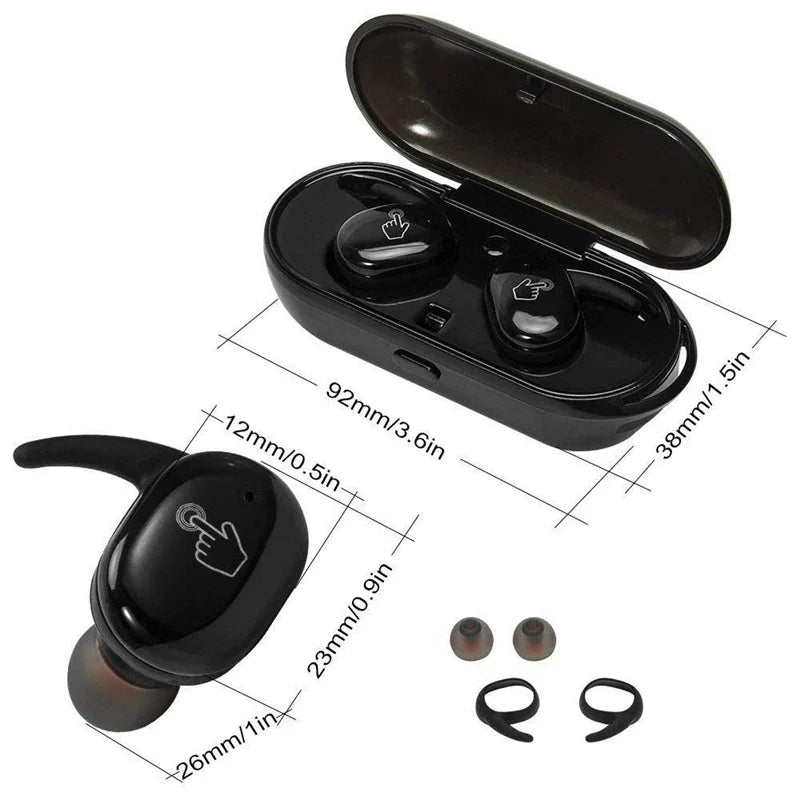 Y30 TWS Bluetooth 5.0 Wireless Stereo Earphones Earbuds In-ear Noise Reduction Waterproof Headphone For Smart Phone Android IOS