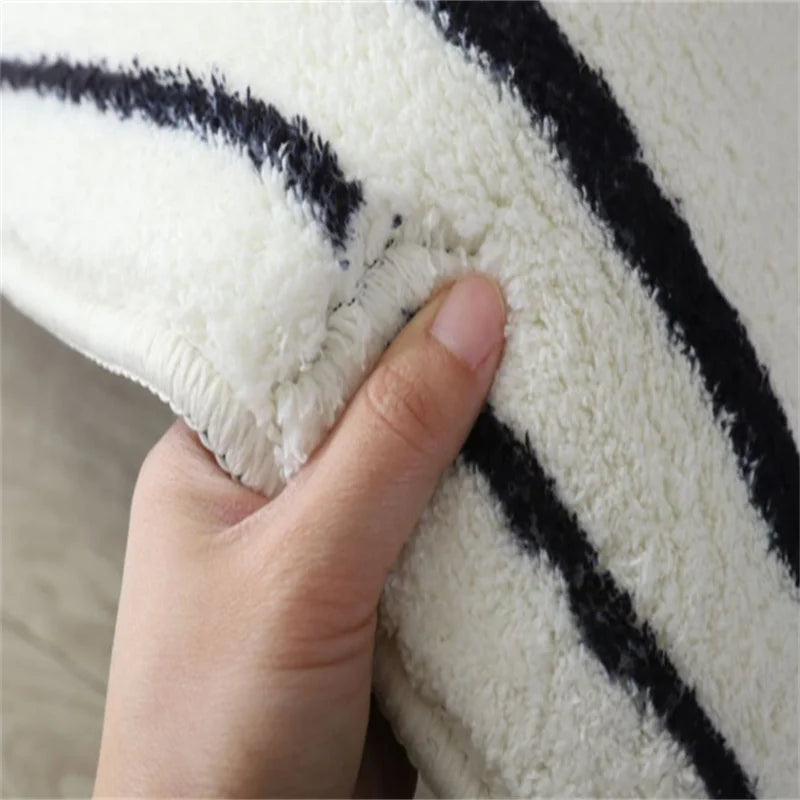 Light Luxury Living Room Decoration Plush Rug Cream Style Rugs for Bedroom Home Fluffy Soft Mat Cloakroom Large Area Carpet