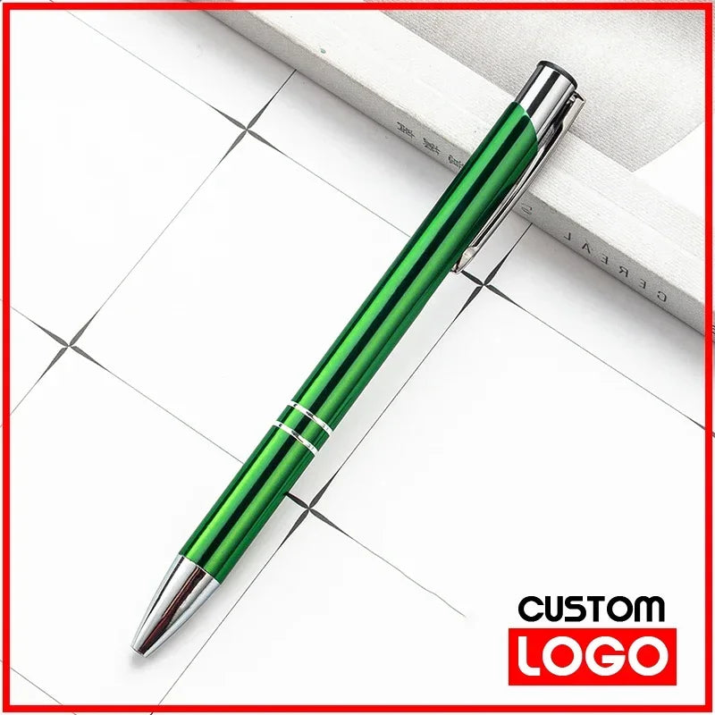 50pcs/lot Hot Sell Custom Ballpoint Pen Metal Pen Support Custom Logo Advertising Wholesale Personalized Pen Gift Engraved Name