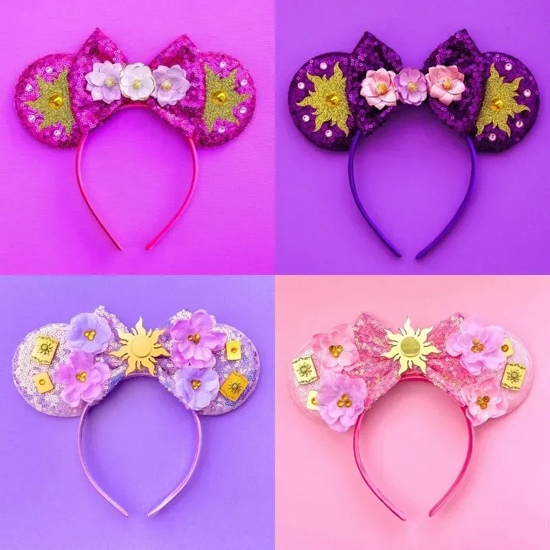 Disney Mickey Mouse Hairbands Frozen Ear Headband for Adults Anna Elsa Snowman Olaf Headwear Women Kids Girls Hair Accessories