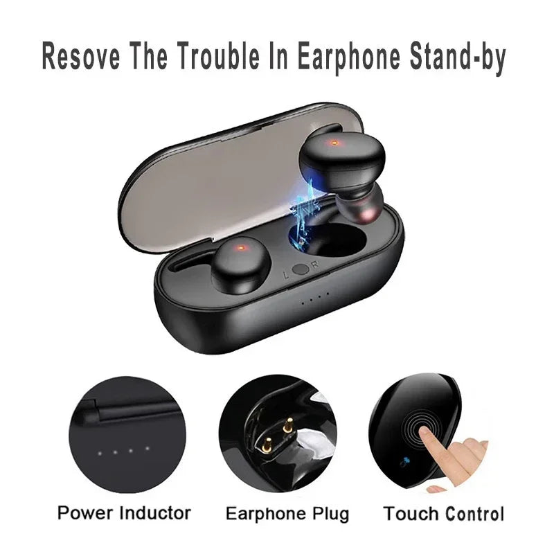 Y30 TWS Bluetooth 5.0 Wireless Stereo Earphones Earbuds In-ear Noise Reduction Waterproof Headphone For Smart Phone Android IOS